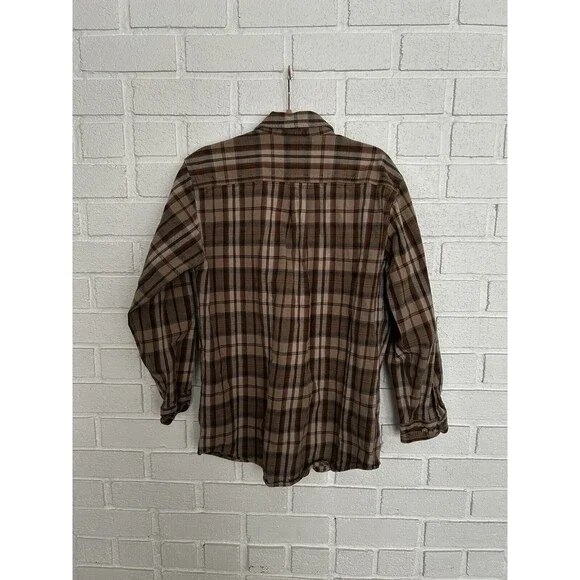 Carhartt Button Up Work Shirt Mens Medium Thick Heavy Cotton - Picture 6 of 9